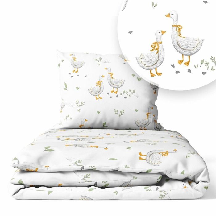 Ankras patalynė 2 d 135/100 40/60 žąsys žalia