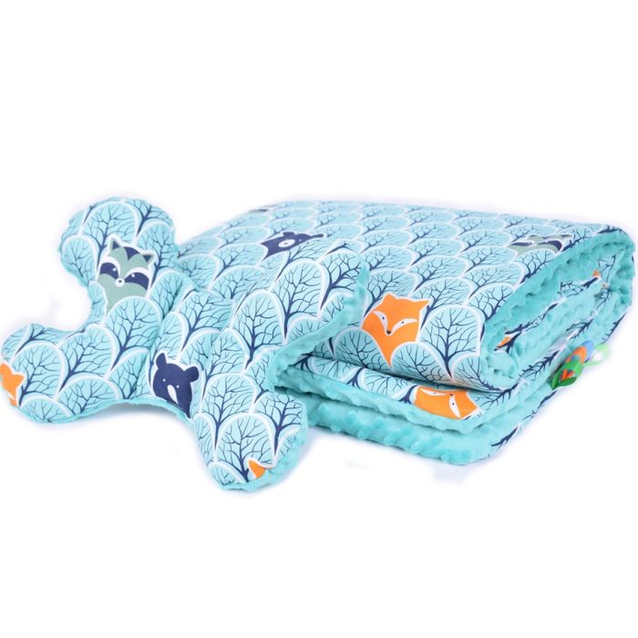 Komplekts "Forest" pleds 100x75cm un spilvens "tauriņš"