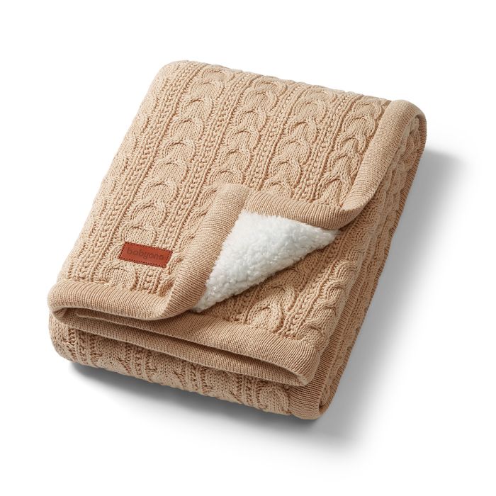 Babyono pledas medvilninis su flisu eglutė kreminis 1657