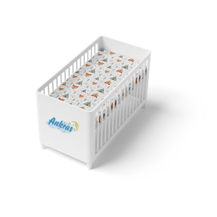 Ankras paklodė  su guma 120x60 lapė kreminė