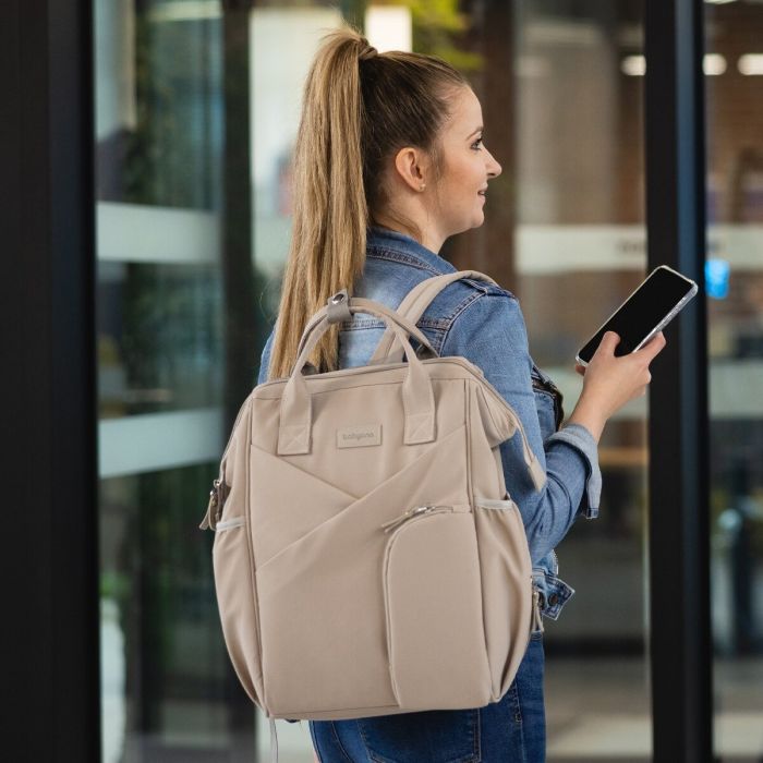 Babyono mamos kuprinė MODERN STYLE kreminė 1649/02