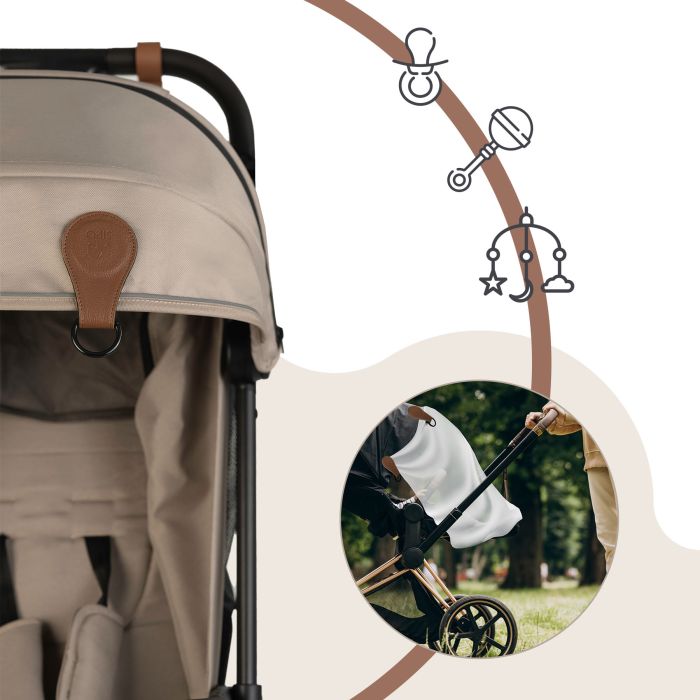 SIPO laikikliai vežimėliui magnetiniai 2vnt rudi SCA-15