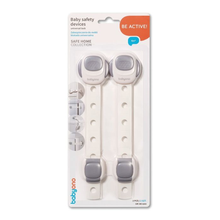 Babyono apsauga universali stalčiams ir šaldytuvui 2 vnt balta 1643