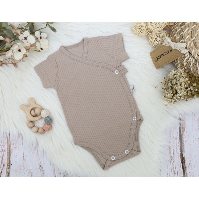 Bērnu bodijs ar īsām piedurknēm "Kos" coffee