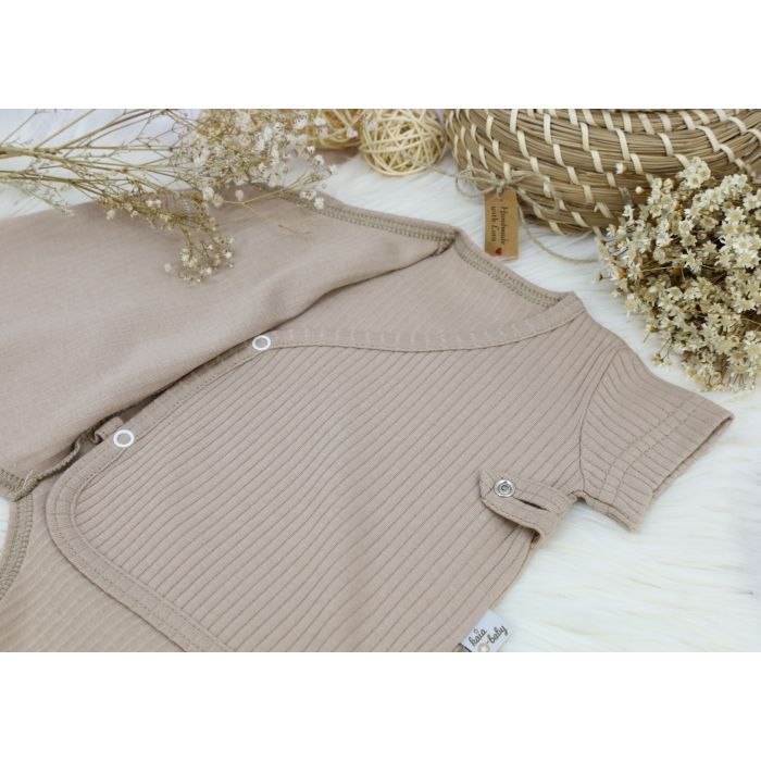 Bērnu bodijs ar īsām piedurknēm "Kos" coffee