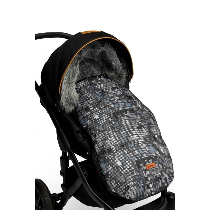 Sensillo vokelis vežimėliui, OLAF, 100x45, tamsiai pilkas, taškiukai, 8361