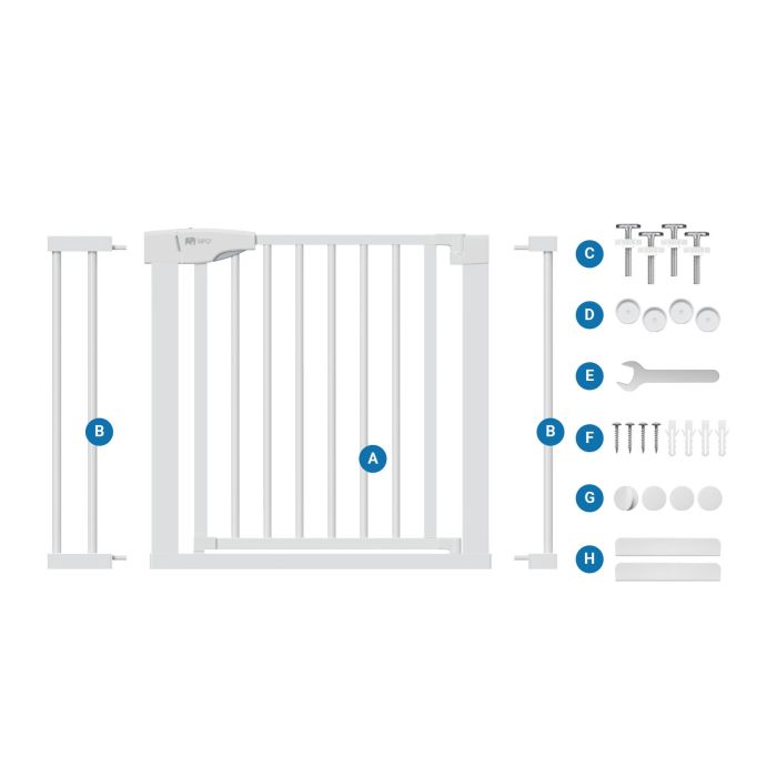 SIPO apsauginiai varteliai vaikui balti SBS-SG01