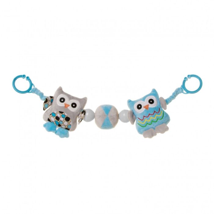 Rotaļlieta ratiņiem/krēsiņam "Owl blue"