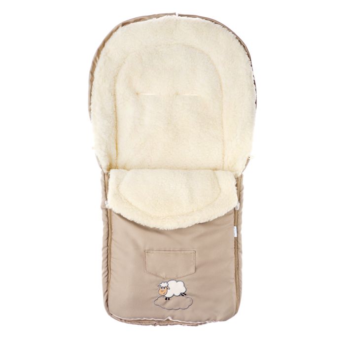 Sensillo vokelis vežimėliui, vilnonis, 95x40, kreminis, 822