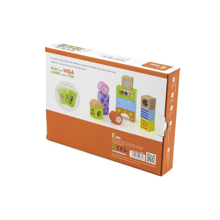 Viga mediniai kubeliai su garsais 12M+ 50682