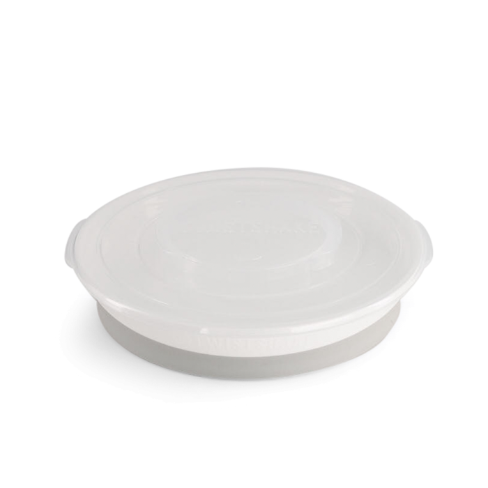 Twistshake lėkštutė su dangteliu balta 78167