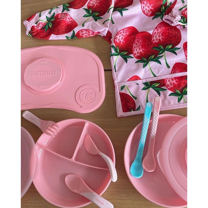 Twistshake įrankiai peilis šakutė šaukštelis nuo 6mėn rožiniai 78199