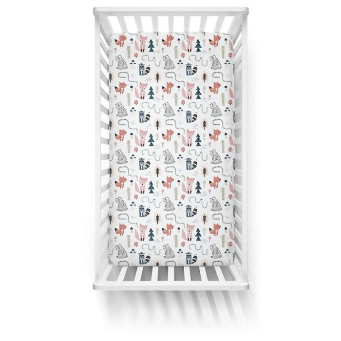 Ankras paklodė  su guma 120x60 lapė takelis