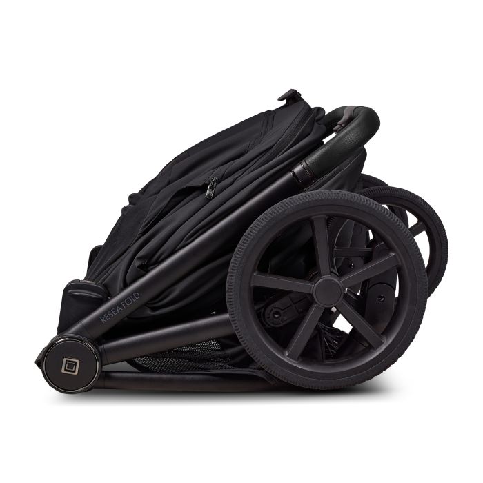 Moon vežimėlis universalus susilankstantis lopšys  2/1 Resea fold juodas