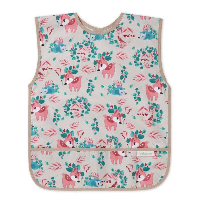 Babyono prijuostė neperšlampama su kišene nuo 24 mėn miškas rudas 1642/02