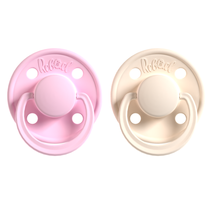 Rebael čiulptukai mono rožinis kreminis 2vnt dydis 1