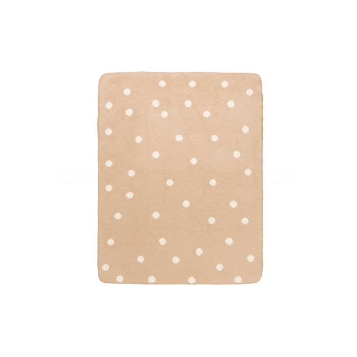 Zaffiro pledas medvilninis, 75x100, biežinis-baltas, taškiukai