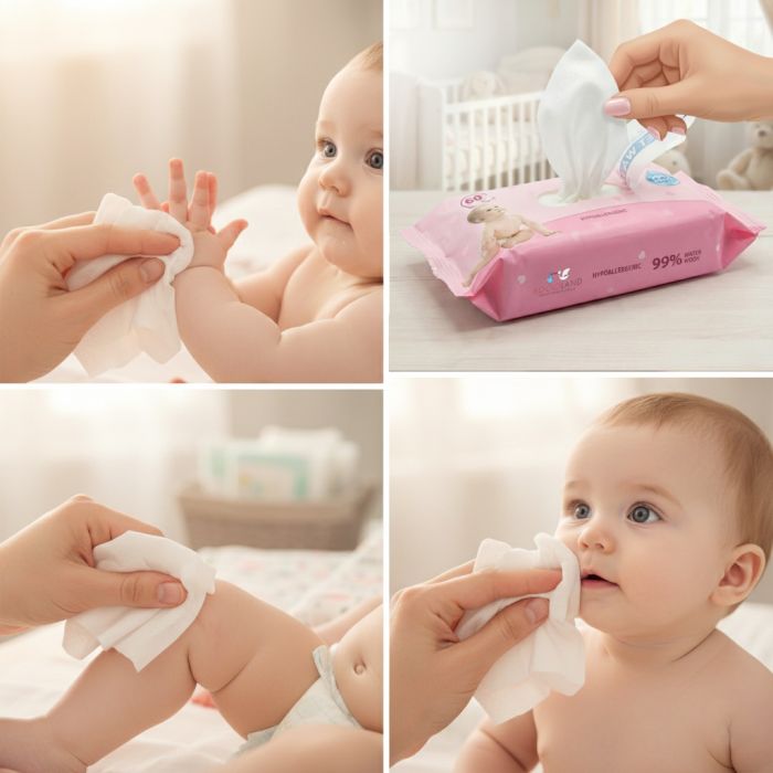 Bocioland drėgnosios servetėlės vandens pagrindu 60 vnt BL153