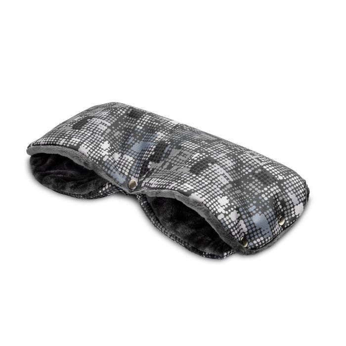 Sensillo pirštinė vežimėliui tamsiai pilka taškiukai 8521