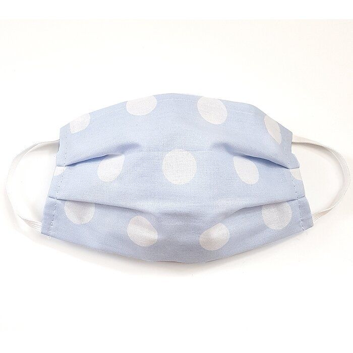 MamoTato vaikiška kaukė su kišene filtrui, gumytės, mėlyna, taškiukai