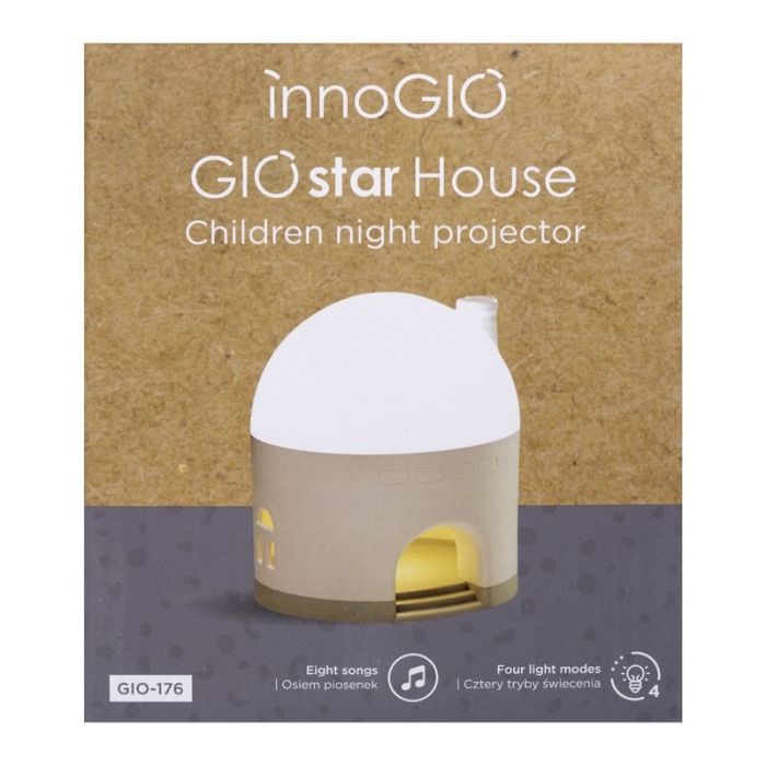 InnoGiO projektorius vaikiškas naktinė lemputė GIOstar namukas GIO-176