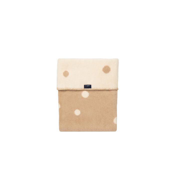 Zaffiro pledas medvilninis, 75x100, biežinis-baltas, taškiukai