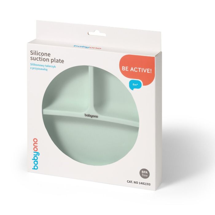 Babyono lėkštutė silikoninė neslystanti žalia 1482/03