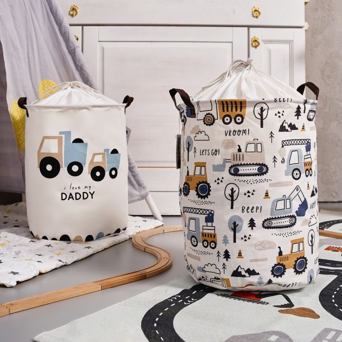 SIPO krepšys žaislams sunkvežimiai 35x35x45cm SBT44