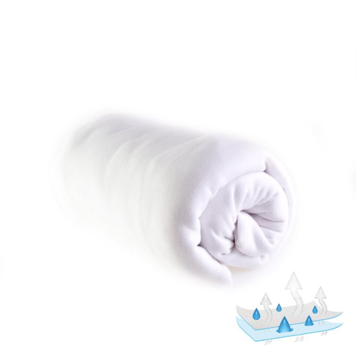 Ūdensnecaurlaidīgs palags ar gumiju   , balts "Jersey" 