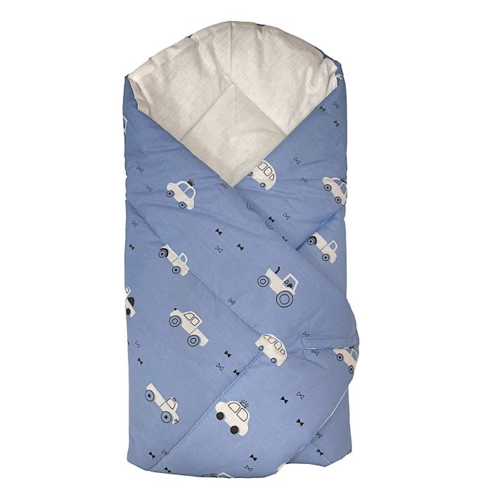 Ankras vokelis 80/80 mašinytės mėlynas