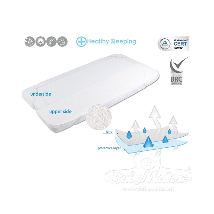 Ūdensnecaurlaidīgs matrača aizsargs bērniem BabyMatex Frotte 60x120