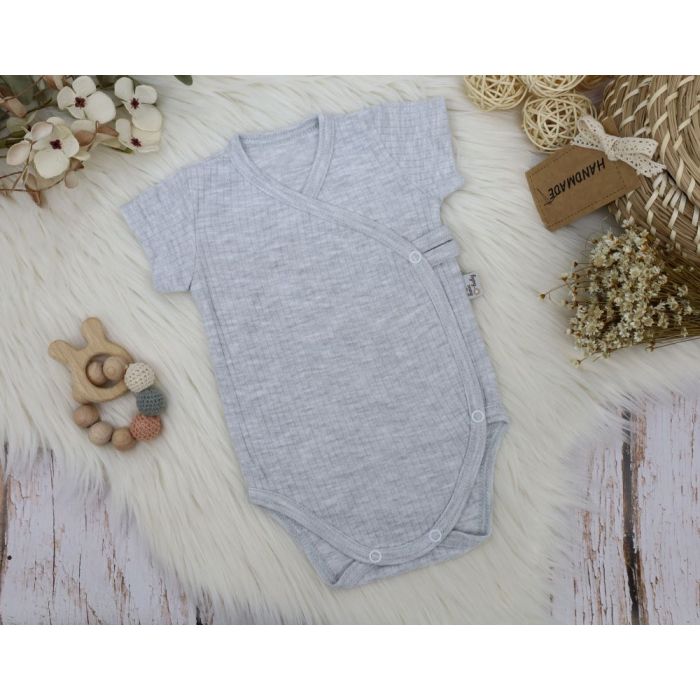 Bērnu bodijs ar īsām piedurknēm "Kos" grey