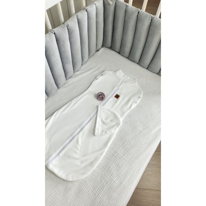 Bērnu Gultas Apmale 180 cm x 38 cm "Velvet style" pelēks