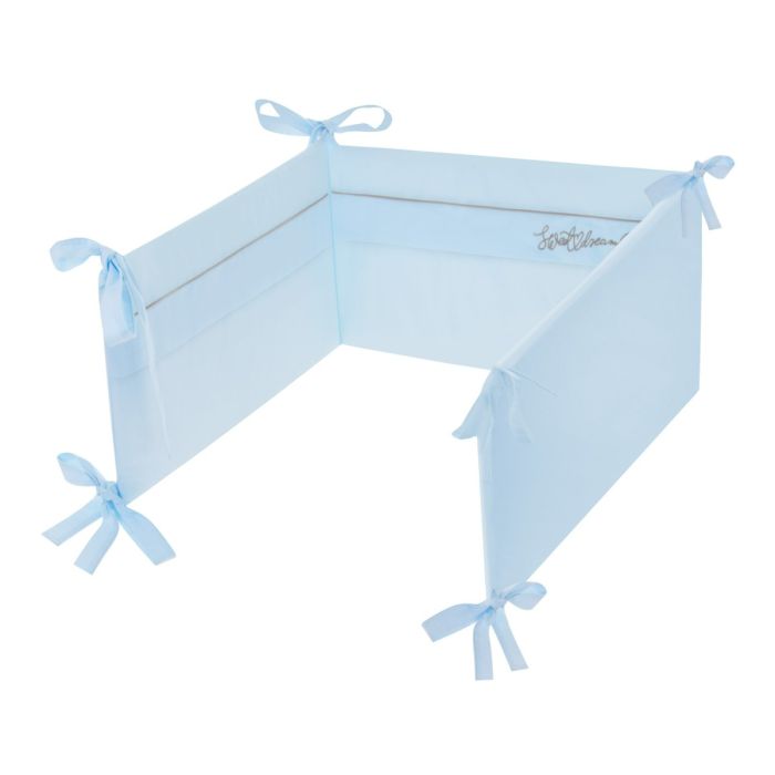 Bērnu gultas veļa ar apmales "Sweet dreams" zils