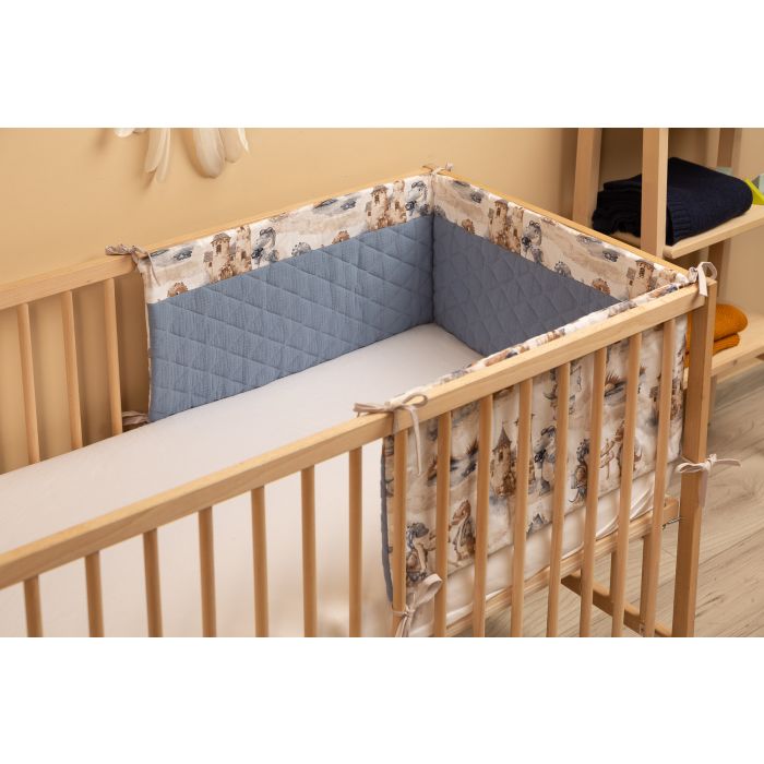 Muslīna bērnu Gultas Apmales 180 cm "Draco jeans" 