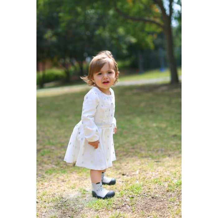 Mazuļu pirmās kurpes Attipas "Cutie grey" pelēkā krasa 