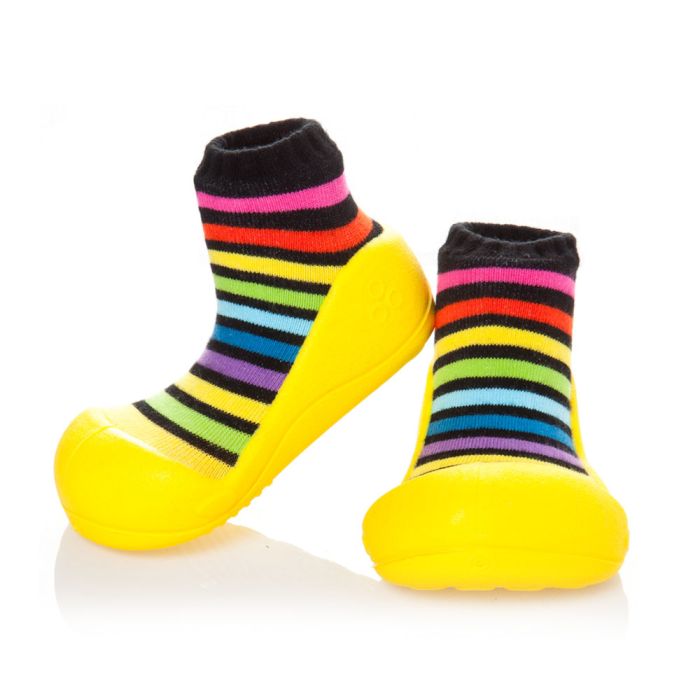 Pirmieji batukai kūdikiams Attipas "Rainbow" geltonos sp. 