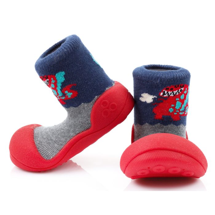 Mazuļu pirmās kurpes Attipas "Dino red" 