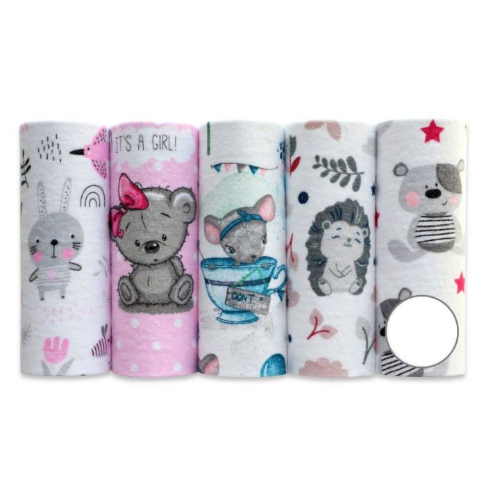 Flaneļa autiņu komplekts "Girl" 