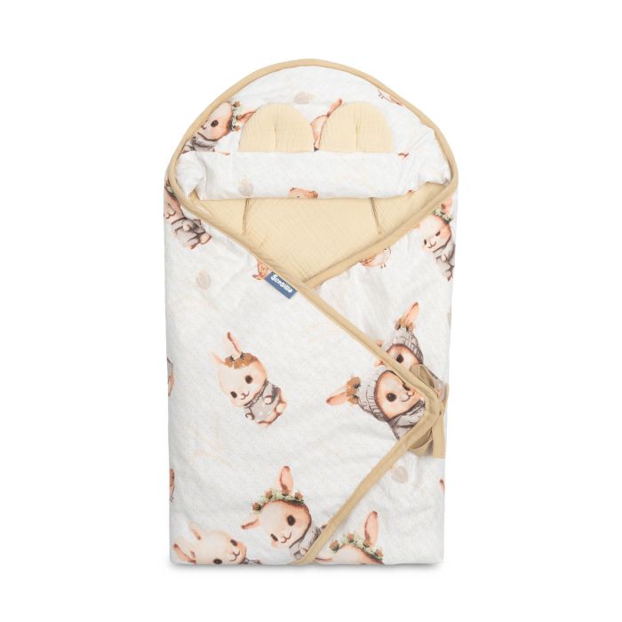 Autosēdeklīša muslīna guļammaiss "Lissie" 90x90 cm beige