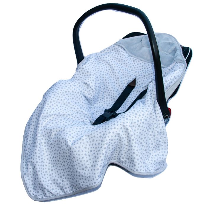 Autosēdeklīša guļammaiss "Milky way" 80x80 cm pelēks