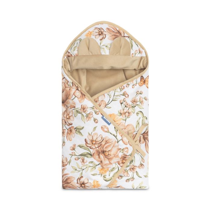 Autosēdeklīša guļammaiss "Floral beige" 90x90 cm tiešsaistē par labāku cenu