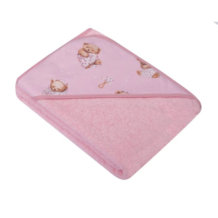 Dvielis ar kapuci "Baby girl" 80x80 cm "frotte" 