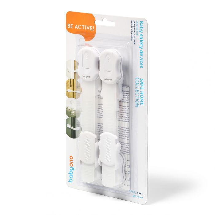 Universāla aizsardzība Babyono atvilktnēm un ledusskapim 4 gab balts