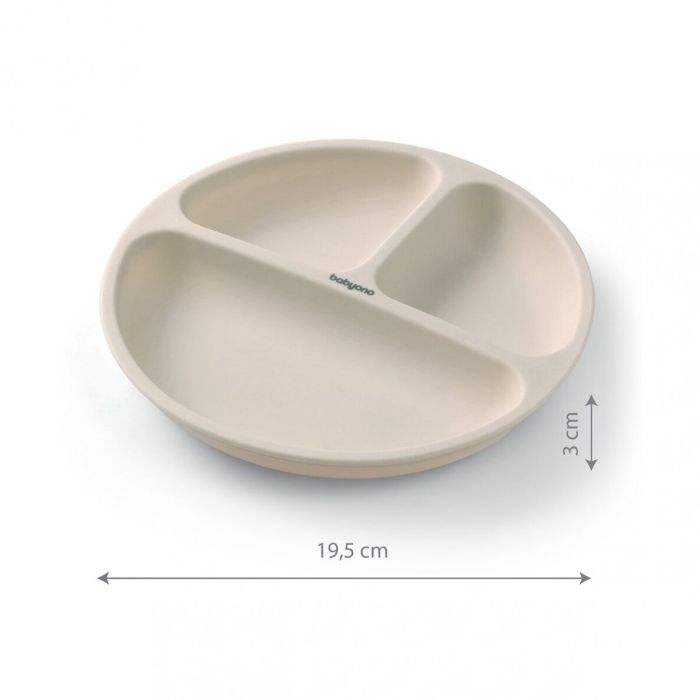 Šķīvis ar lipīgu dibenu, beige 1482/04