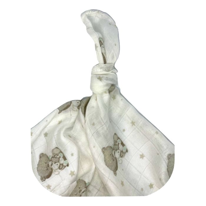 Bambusniedru autiņš "Teddy" 120x120 cm