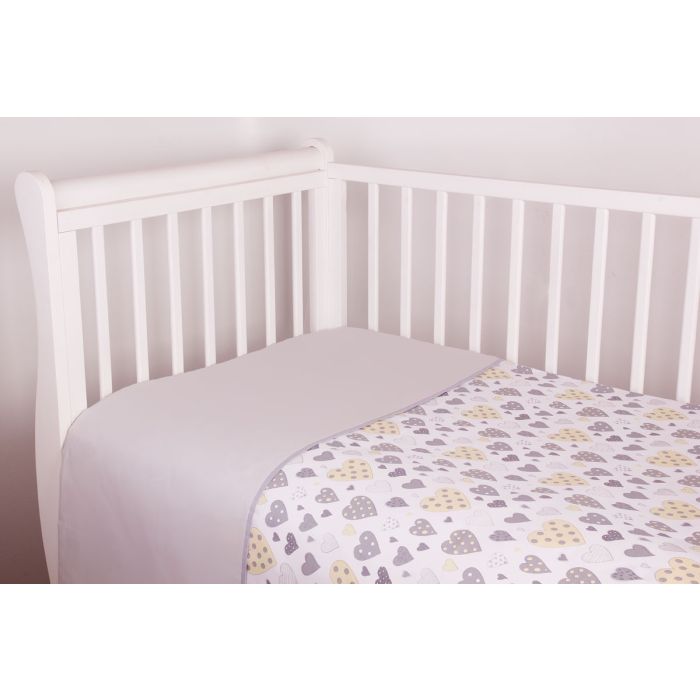 Pārvalku komplekts 135x100 "Sirsniņas" dzeltenas krāsas