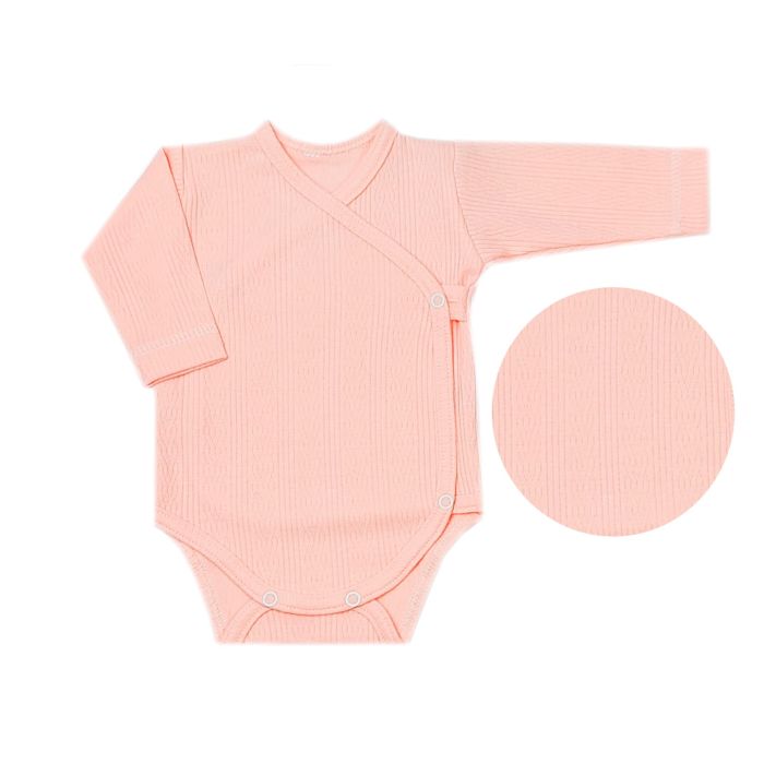 Bodijs ar garām piedurknēm "Natural pink" 