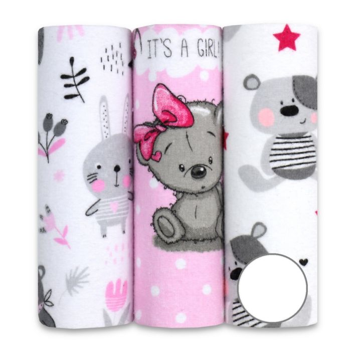 Flaneļa autiņu komplekts "Girly set" 