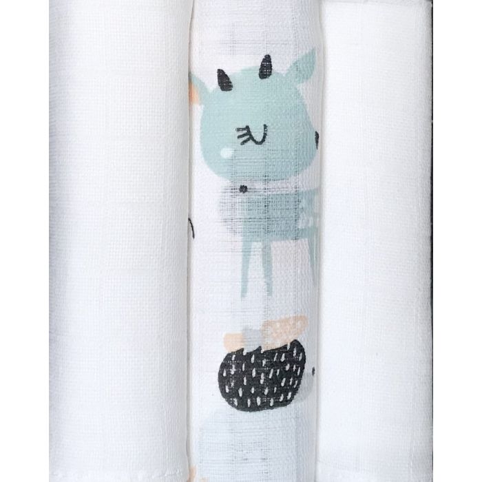 Autiņu komplekts 3 daļas "White bembi"